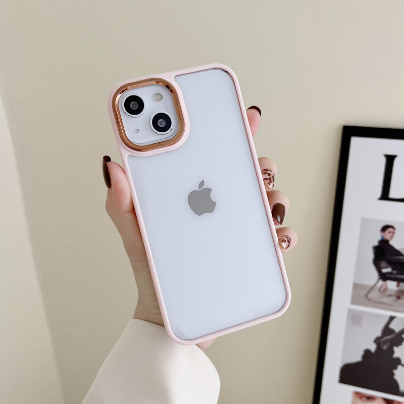 Prozirna futrola za iPhone 15 Pro Max s matnim rubom i udubljenjem, detalji od epoksidne smole, metalni prsten Eagle Eye za objektiv; kompatibilna sa 14 Pro Max / 13 Pro / 12 Pro; otpornost na habanje i padove.