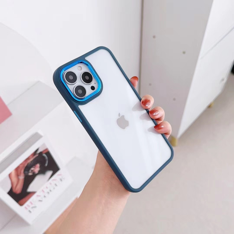 Prozirna futrola za iPhone 15 Pro Max s matnim rubom i udubljenjem, detalji od epoksidne smole, metalni prsten Eagle Eye za objektiv; kompatibilna sa 14 Pro Max / 13 Pro / 12 Pro; otpornost na habanje i padove.