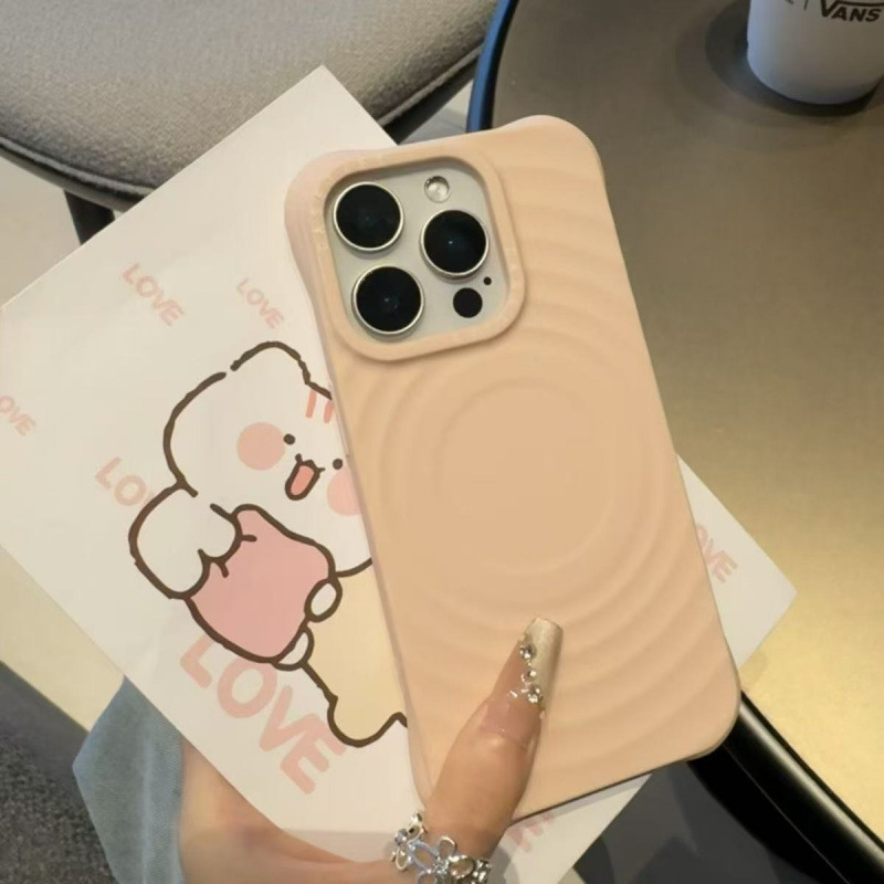 Casetify Wave θήκη για iPhone 16 Pro Max, 15 Pro και 13 Pro – σιλικόνη, αμυδρό τελείωμα, ζωγραφισμένο στυλ καρτούν, μαγνητικό