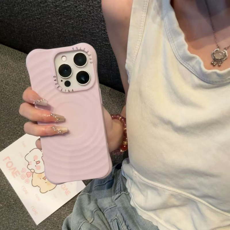 Casetify Wave θήκη για iPhone 16 Pro Max, 15 Pro και 13 Pro – σιλικόνη, αμυδρό τελείωμα, ζωγραφισμένο στυλ καρτούν, μαγνητικό