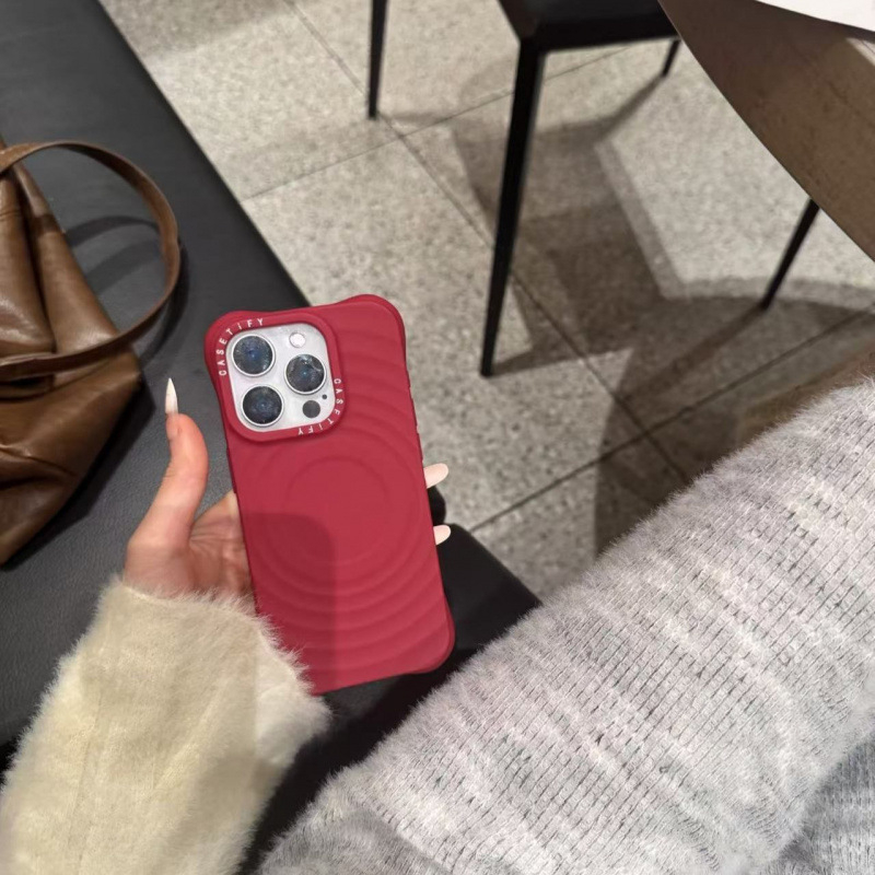 Casetify Wave θήκη για iPhone 16 Pro Max, 15 Pro και 13 Pro – σιλικόνη, αμυδρό τελείωμα, ζωγραφισμένο στυλ καρτούν, μαγνητικό