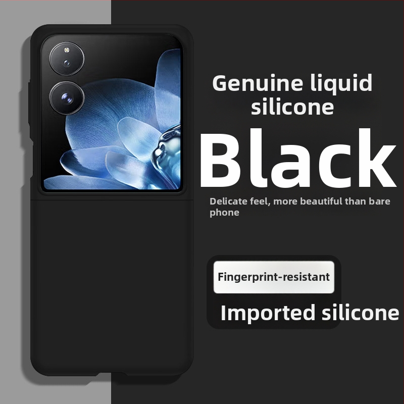 Xiaomi MixFlip tālruņa korpuss - šķidrais silikons, mīksts korpuss, aizsardzība pret kritieniem, saderīgs ar salokāmo ekrānu
