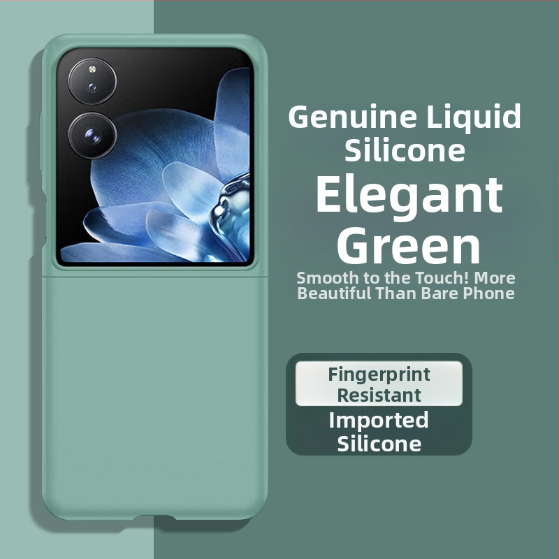 Xiaomi MixFlip tālruņa korpuss - šķidrais silikons, mīksts korpuss, aizsardzība pret kritieniem, saderīgs ar salokāmo ekrānu