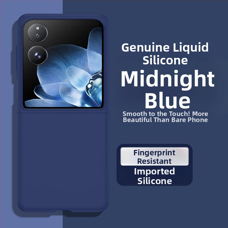 Xiaomi MixFlip tālruņa korpuss - šķidrais silikons, mīksts korpuss, aizsardzība pret kritieniem, saderīgs ar salokāmo ekrānu