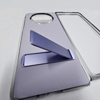 Huawei Mate X6 ādas korpuss ar statīvu un priekšējā rāmis aizsardzību — Īsta āda, Roku darbs, Personalizējams