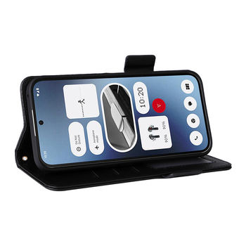 Калъф за Nothing Phone 3A Pro с прегъващ капак | TPU+кожа, джоб за карта, удароустойчив