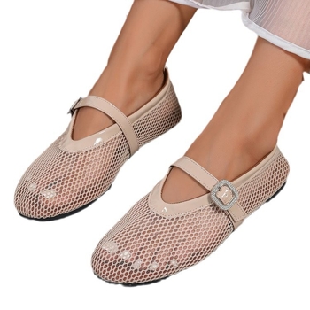 Női minimalist balerina cipő kerek orrú, PU felsőrész, alacsony négyzet alakú sarok, gumírozott talp