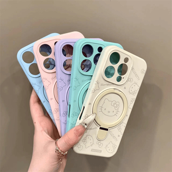 Aizsargājošs TPU korpuss ar magnētisko stendi, šķidro silikonu, kritienu aizsardzība, CHANEL stila karikatūra/INS dizains, saderīgs ar iPhone 12–14 sēriju