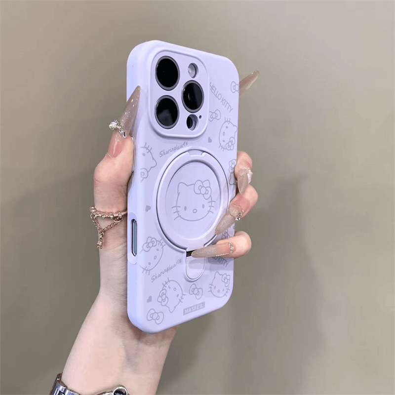 Aizsargājošs TPU korpuss ar magnētisko stendi, šķidro silikonu, kritienu aizsardzība, CHANEL stila karikatūra/INS dizains, saderīgs ar iPhone 12–14 sēriju