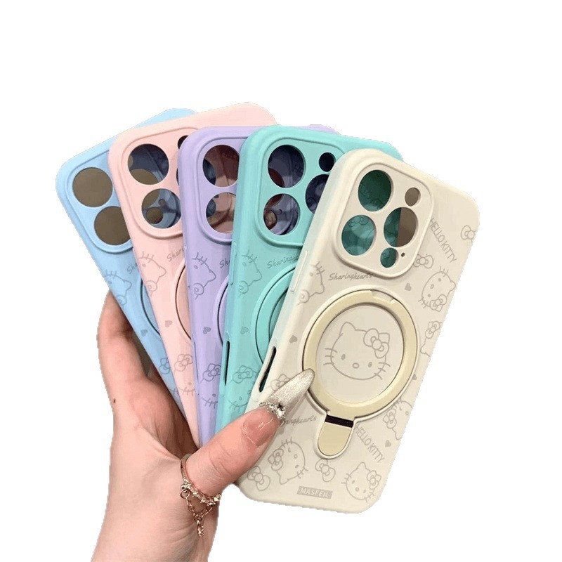 Aizsargājošs TPU korpuss ar magnētisko stendi, šķidro silikonu, kritienu aizsardzība, CHANEL stila karikatūra/INS dizains, saderīgs ar iPhone 12–14 sēriju