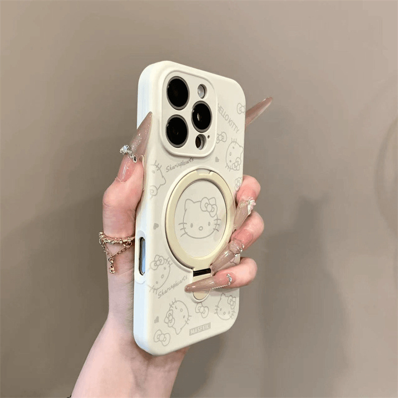 Aizsargājošs TPU korpuss ar magnētisko stendi, šķidro silikonu, kritienu aizsardzība, CHANEL stila karikatūra/INS dizains, saderīgs ar iPhone 12–14 sēriju