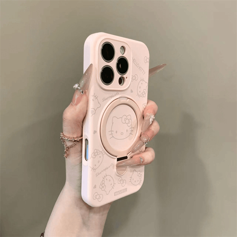 Aizsargājošs TPU korpuss ar magnētisko stendi, šķidro silikonu, kritienu aizsardzība, CHANEL stila karikatūra/INS dizains, saderīgs ar iPhone 12–14 sēriju