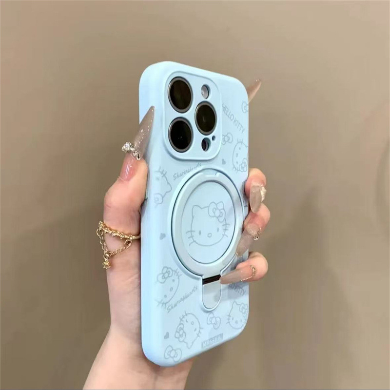 Aizsargājošs TPU korpuss ar magnētisko stendi, šķidro silikonu, kritienu aizsardzība, CHANEL stila karikatūra/INS dizains, saderīgs ar iPhone 12–14 sēriju