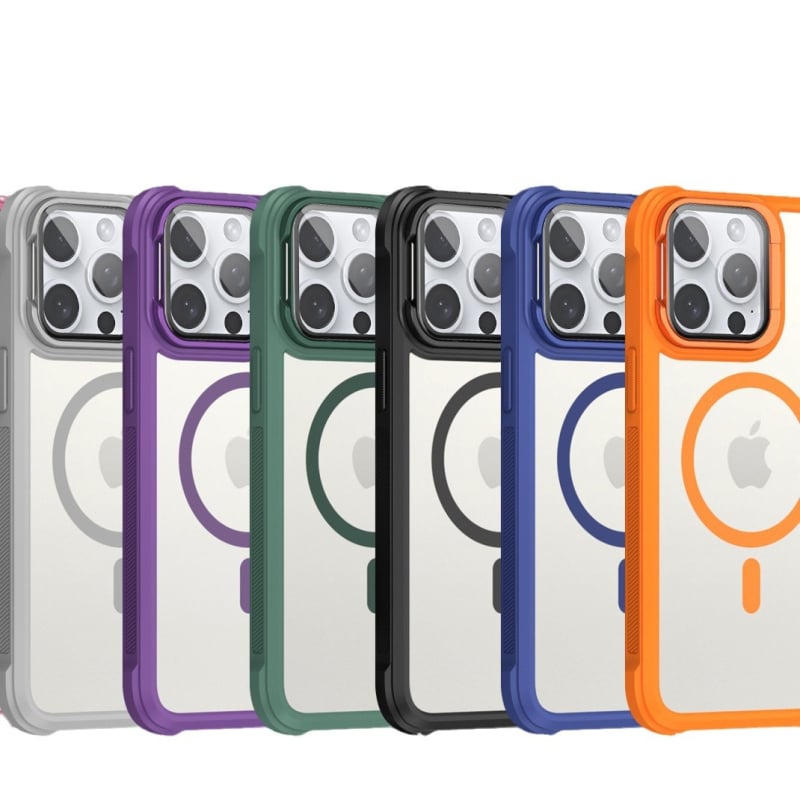 iPhone tok akril tükrös állvánnyal és MagSafe (Akril; Állvány; Mágneses; Ütésálló; Hőelvezetés)