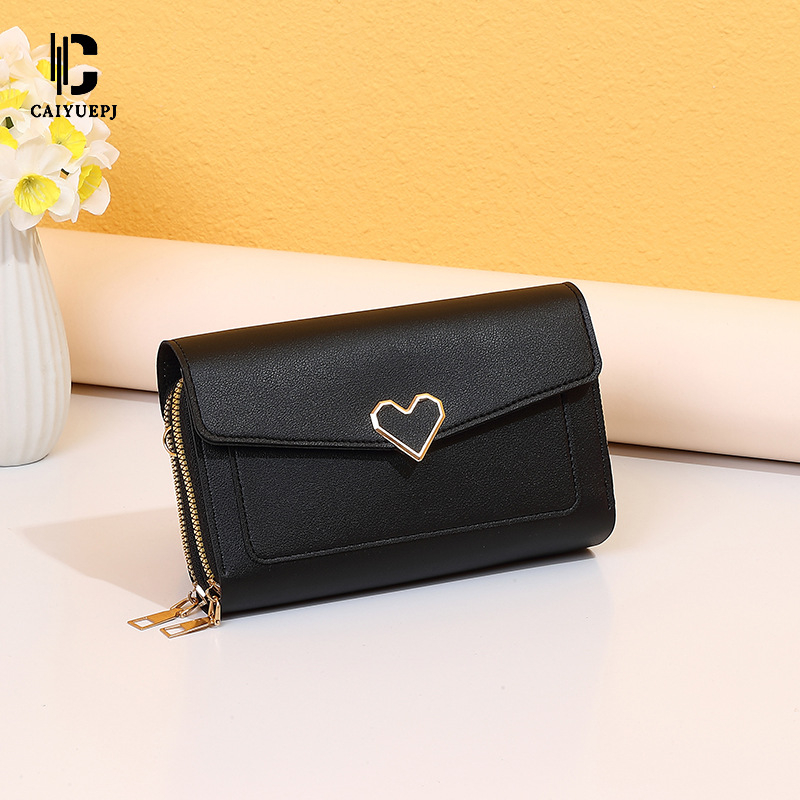 CAIYUE crossbody taška pre mobilný telefón, PVC materiál, mestský minimalistický štýl, vodorovný štvorcový tvar, uzáver so klapkou, jednoramenný popruh.