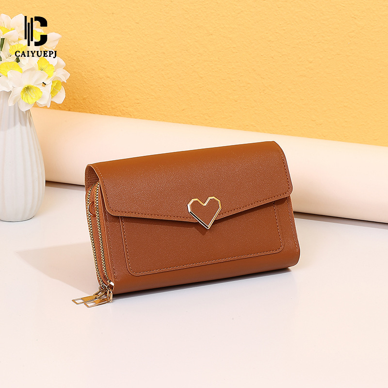 CAIYUE crossbody taška pre mobilný telefón, PVC materiál, mestský minimalistický štýl, vodorovný štvorcový tvar, uzáver so klapkou, jednoramenný popruh.