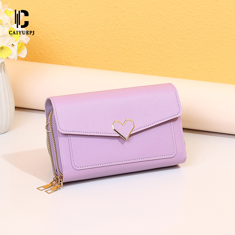 CAIYUE crossbody taška pre mobilný telefón, PVC materiál, mestský minimalistický štýl, vodorovný štvorcový tvar, uzáver so klapkou, jednoramenný popruh.