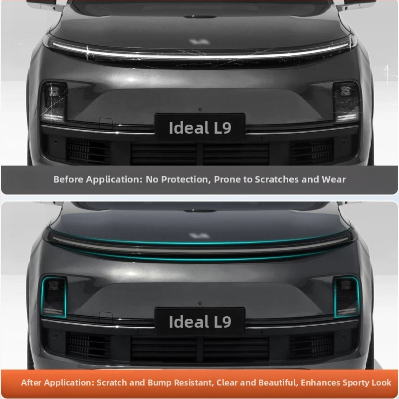 Film de protecție pentru faruri și semnalizatoare Li Auto L6/L7/L8/L9 — Material HD TPU, cu inel stelat