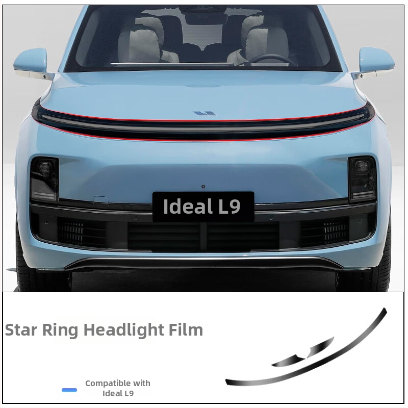 Film de protecție pentru faruri și semnalizatoare Li Auto L6/L7/L8/L9 — Material HD TPU, cu inel stelat