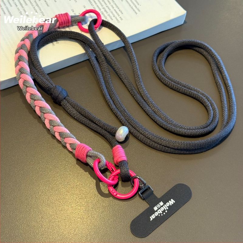 Plastmasas mobilā tālruņa siksna, sievietēm paredzēts stilā, tri vienā, regulējams pār plecu, kaklu vai plaukstu