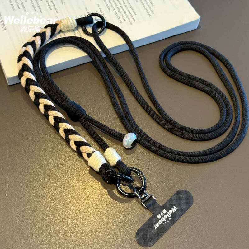 Műanyag mobiltelefon nyakpánt, női stílus, három az egyben, állítható vállon/nyakon/csuklón