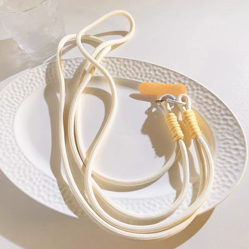 Mobitel lanyard s pletenim užetom i plastičnim kopčom, ženski stil, dugačak remen