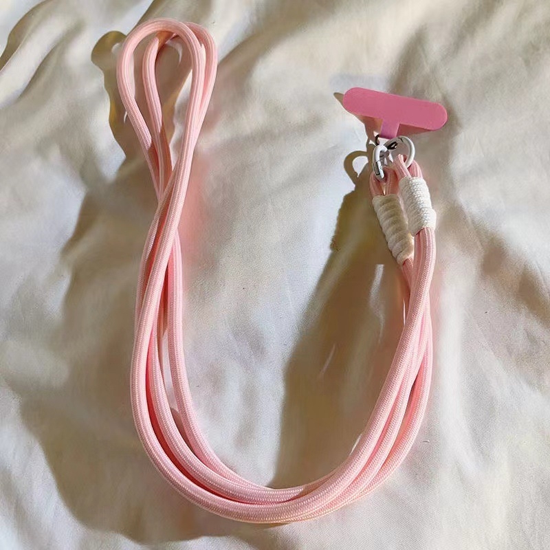 Mobitel lanyard s pletenim užetom i plastičnim kopčom, ženski stil, dugačak remen