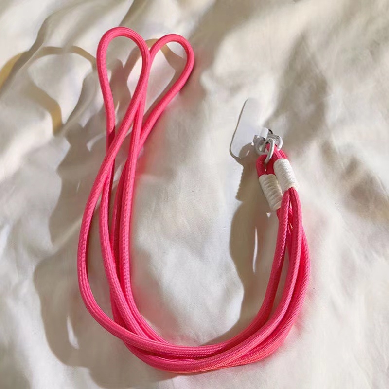 Mobitel lanyard s pletenim užetom i plastičnim kopčom, ženski stil, dugačak remen