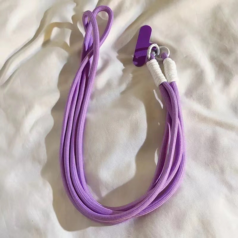 Mobitel lanyard s pletenim užetom i plastičnim kopčom, ženski stil, dugačak remen