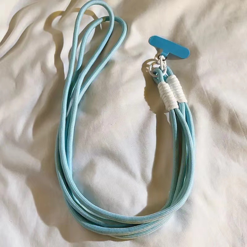 Mobitel lanyard s pletenim užetom i plastičnim kopčom, ženski stil, dugačak remen