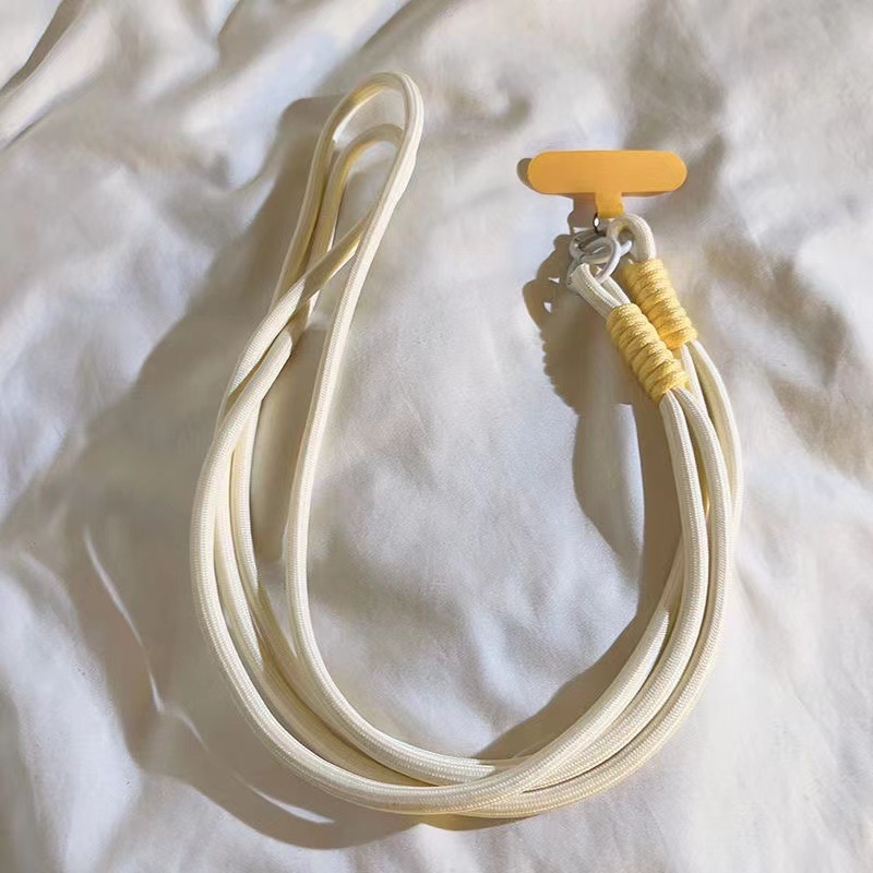 Mobitel lanyard s pletenim užetom i plastičnim kopčom, ženski stil, dugačak remen