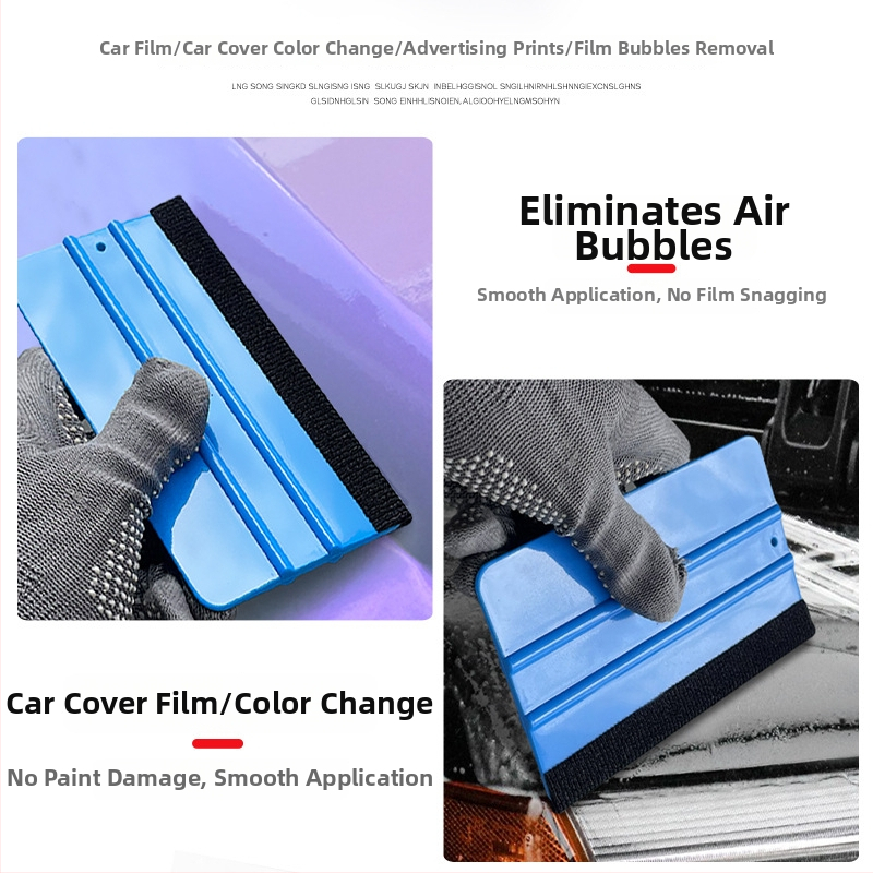 Nástroj na autofóliu: štvorcová plastová škrabka, prispôsobiteľná