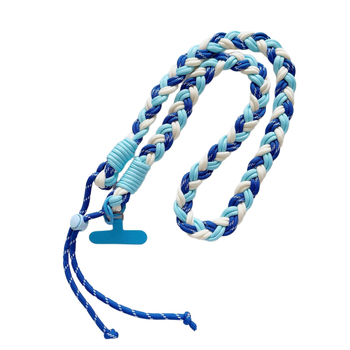 Macramé crossbody λουρί για τηλέφωνο, πολυεστερικό σκοινί, μεταλλικό αγκράφα, μακρύς ρυθμιζόμενος, εκτύπωση λογότυπου