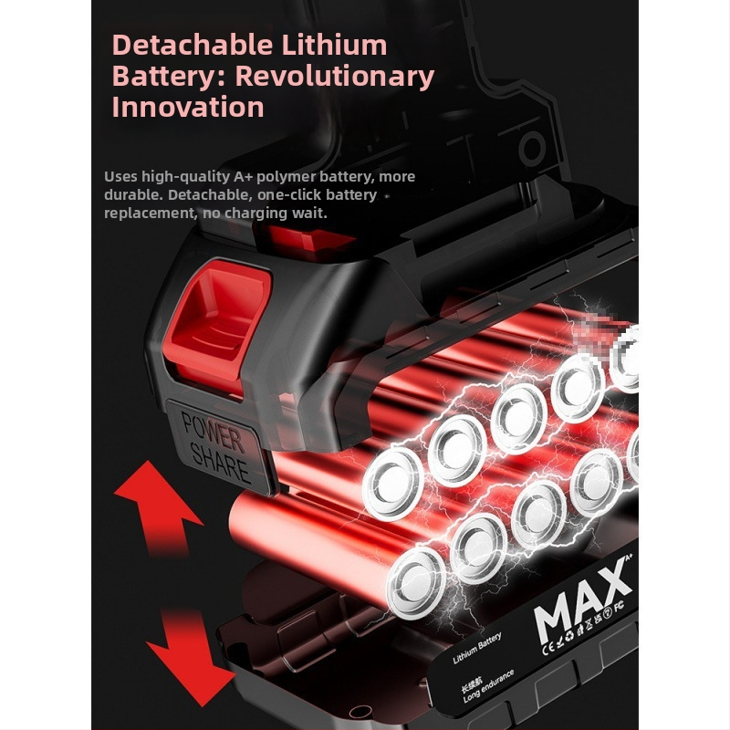 Ръчен вакуум за автомобил, безжичен, презареждаем, 11000 Pa всмукване, входна мощност 120 W, измерване на налягането в гумите