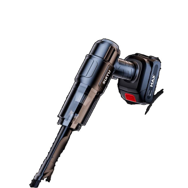 Ръчен вакуум за автомобил, безжичен, презареждаем, 11000 Pa всмукване, входна мощност 120 W, измерване на налягането в гумите