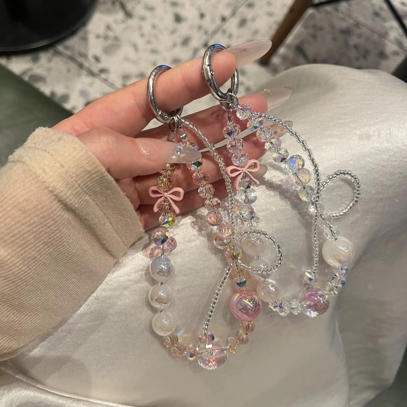 Kristalno ručno izrađen kabel za mobitel s PVC užetom i metalnom kopčom, prilagodljivo, ženski stil