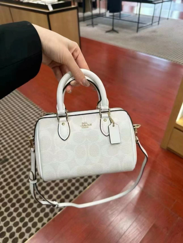 Geantă Boston pentru femei, în formă de pernă, din piele naturală, căptușeală din nylon, închidere cu fermoar, buzunare interioare (buzunar cu fermoar, buzunar pentru telefon, buzunar pentru cameră)