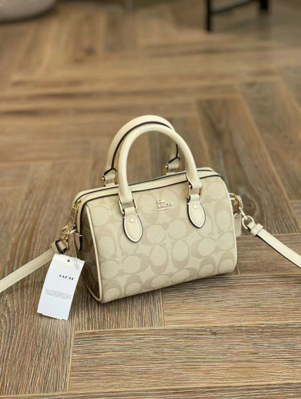 Geantă Boston pentru femei, în formă de pernă, din piele naturală, căptușeală din nylon, închidere cu fermoar, buzunare interioare (buzunar cu fermoar, buzunar pentru telefon, buzunar pentru cameră)