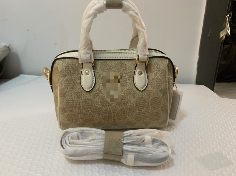 Geantă Boston pentru femei, în formă de pernă, din piele naturală, căptușeală din nylon, închidere cu fermoar, buzunare interioare (buzunar cu fermoar, buzunar pentru telefon, buzunar pentru cameră)