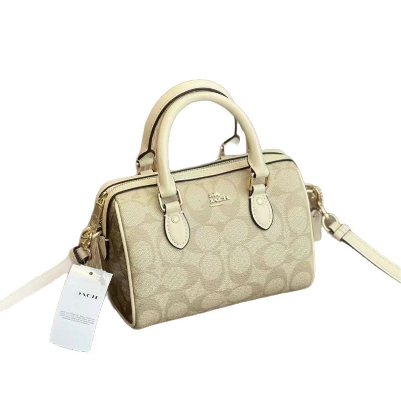 Geantă Boston pentru femei, în formă de pernă, din piele naturală, căptușeală din nylon, închidere cu fermoar, buzunare interioare (buzunar cu fermoar, buzunar pentru telefon, buzunar pentru cameră)