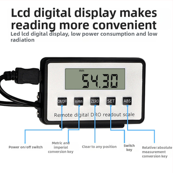 Digitálny posuvný meradlo s externým displejom, horizontálne/vertikálne duálne použitie na meranie posunu. Značka: Shanghai Lianyu