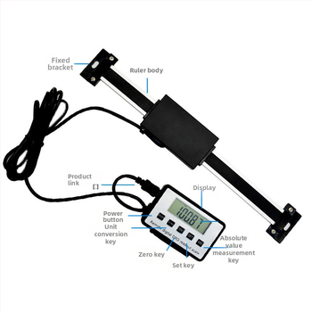 Digitálny posuvný meradlo s externým displejom, horizontálne/vertikálne duálne použitie na meranie posunu. Značka: Shanghai Lianyu