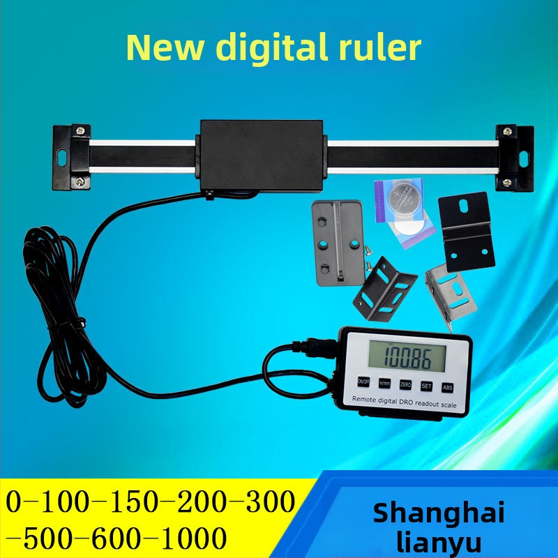 Digitálny posuvný meradlo s externým displejom, horizontálne/vertikálne duálne použitie na meranie posunu. Značka: Shanghai Lianyu