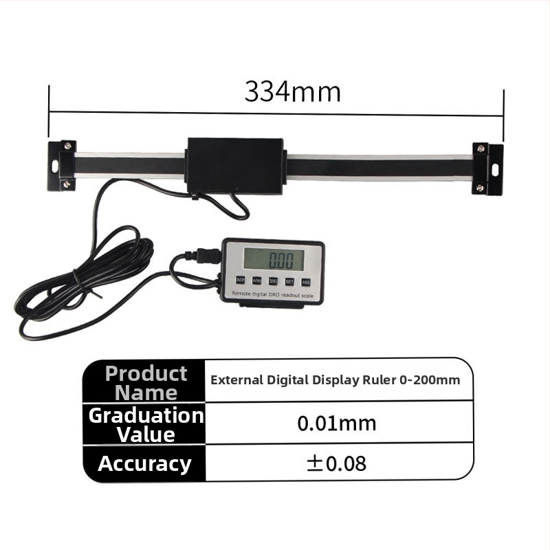 Digitálny posuvný meradlo s externým displejom, horizontálne/vertikálne duálne použitie na meranie posunu. Značka: Shanghai Lianyu