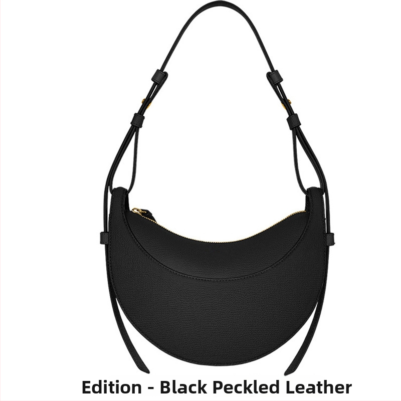 POLENE Crescent Saddle Bag — geantă crossbody din piele naturală, formă de semilună, unisex, primăvara 2024