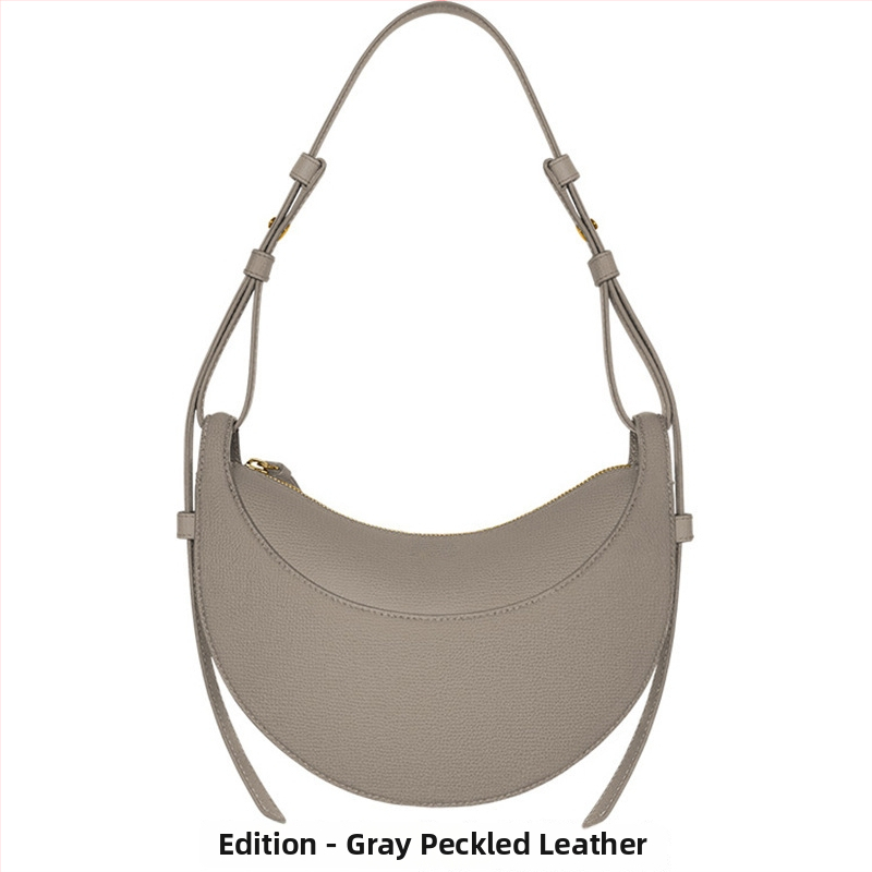 POLENE Crescent Saddle Bag — geantă crossbody din piele naturală, formă de semilună, unisex, primăvara 2024