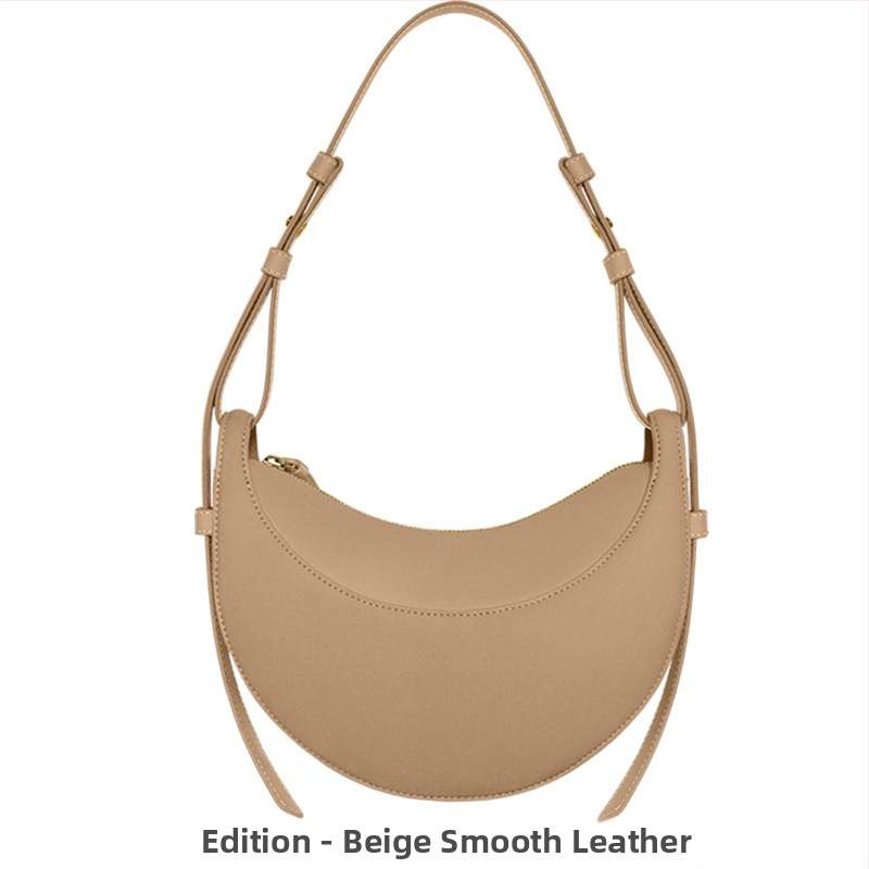 POLENE Crescent Saddle Bag — geantă crossbody din piele naturală, formă de semilună, unisex, primăvara 2024