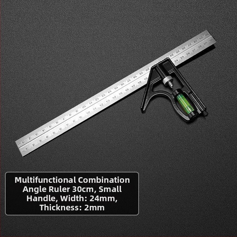 Unique Nerūsējošā tērauda leņķa lineāls, taisnā leņķa 90°, mērīšanas instruments, daudzfunkcionāls trijstūra lineāls kokapstrādē