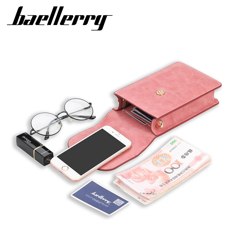 Baellerry ženska crossbody torba s džepom za telefon – PU, vertikalno kvadratno oblikovanje, zatvaranje kapicom, unutarnji pretinac za telefon i identifikaciju, mekan materijal, stil svježe i slatke