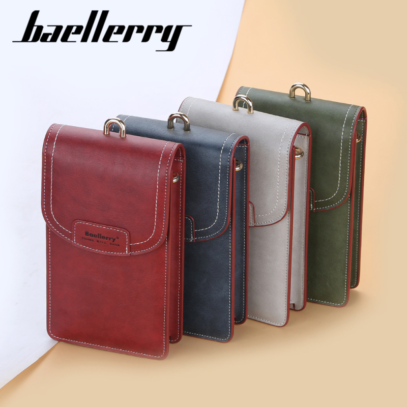 Baellerry ženska crossbody torba s džepom za telefon – PU, vertikalno kvadratno oblikovanje, zatvaranje kapicom, unutarnji pretinac za telefon i identifikaciju, mekan materijal, stil svježe i slatke